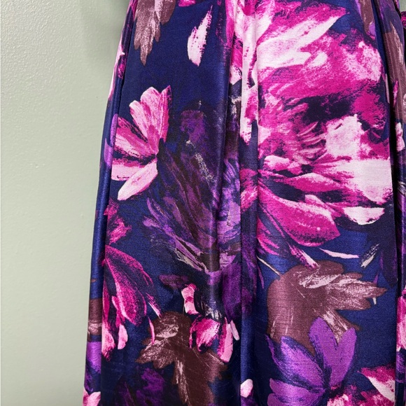 Nine West NWT Floral Mini Dress - Purple and Pink zipper 4 - Picture 6 of 10